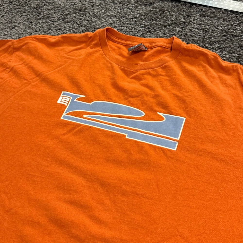 Vintage Levi Strauss L2 T-Shirt Mens Orange Excellent Made in USA Graphic XL/XXL